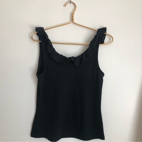 Who What Wear Black Ribbed Tank Top - Picture 7 of 10